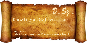 Danzinger Szilveszter névjegykártya